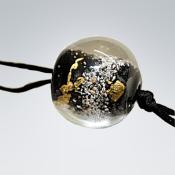 LB0103 Ascheperle  mit Blattgold